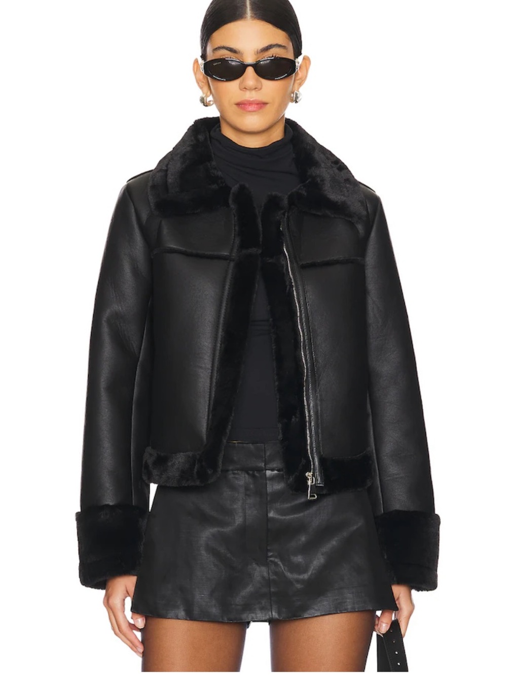 Revolve Superdown Sasha Faux Leather Jacket